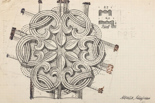 Kloster Altzella, Schlussstein aus dem Kreuzgang