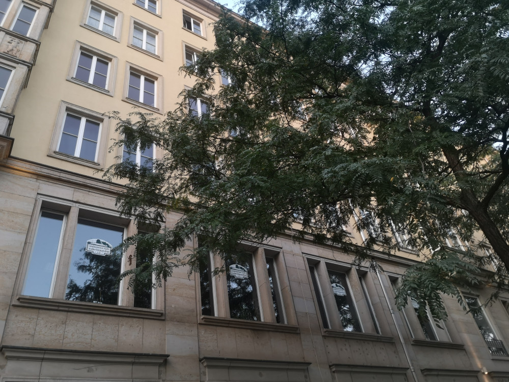 Gebäude des Landesvereins Sächsischer Heimatschutz schräg von unten